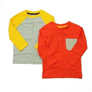 Mightly Boys Grey | Yellow | Orange Long Sleeve T-Shirt size: 2-5T
